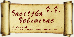 Vasiljka Velimirac vizit kartica